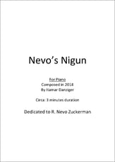 Nevo's Nigun piano sheet music cover